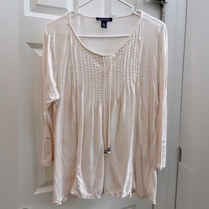 Bandolino women’s Bohemian tunic in a peachy pink